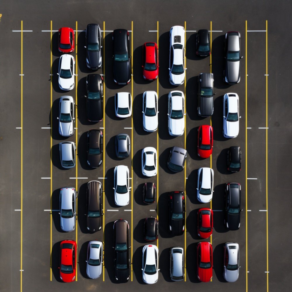 Flota de camionetas de reparto blancas